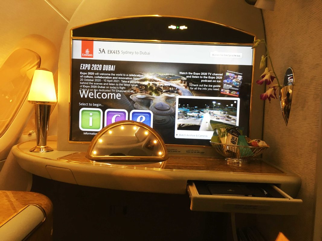 The Emirates First Class Cabin