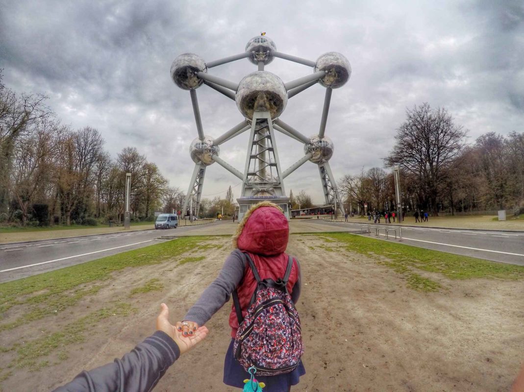 24 hours In Brussels:At the Atomium in Brussels Belgium