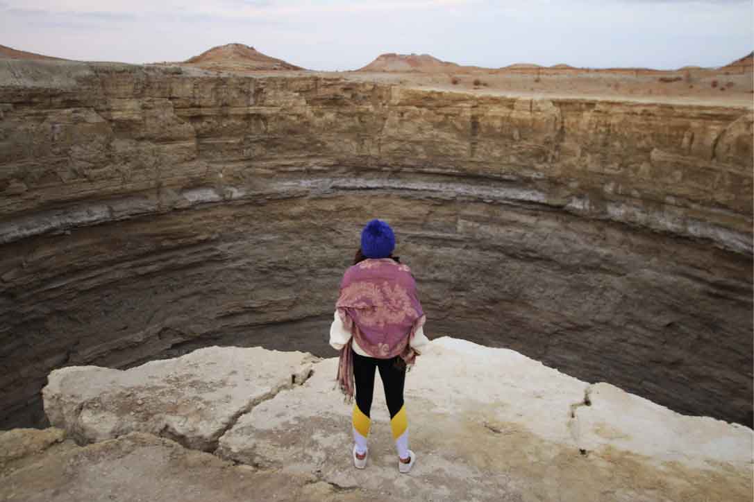 Another smaller crater on the way to Darvaza