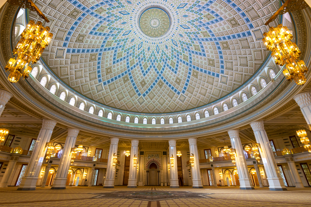 Interiors of Türkmenbaşy Ruhy Mosque