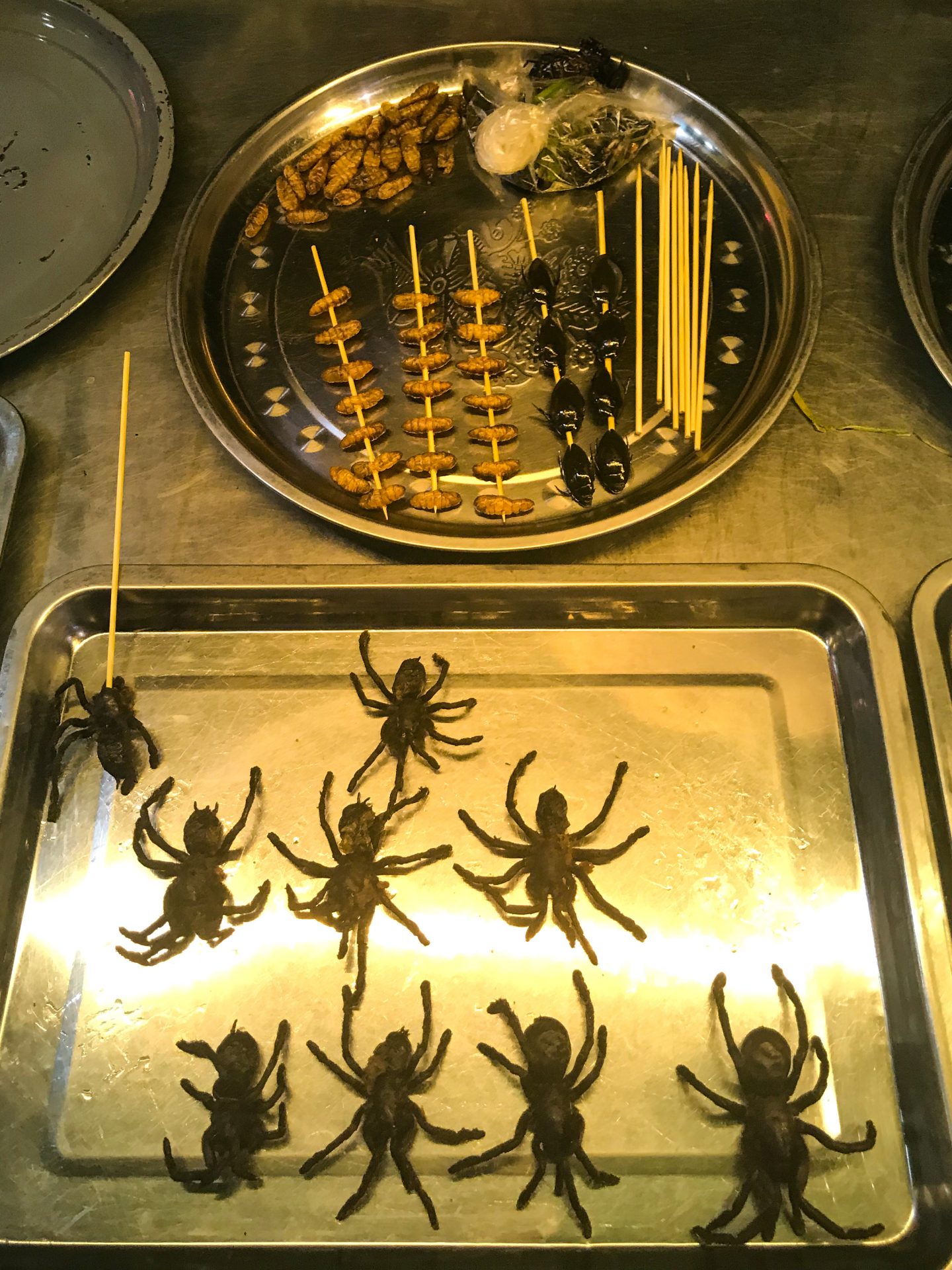 Exotic Fried Food- Tarantula, Beetles and Snails in Siem Reap