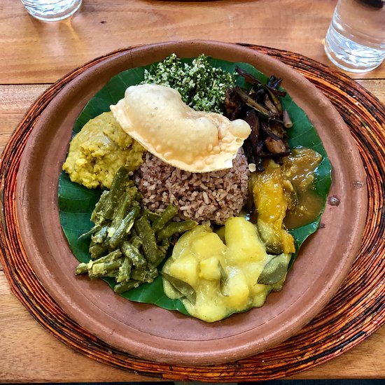 Traditional Sri Lankan Rice & Curry at Sthree Cafe in Kandy